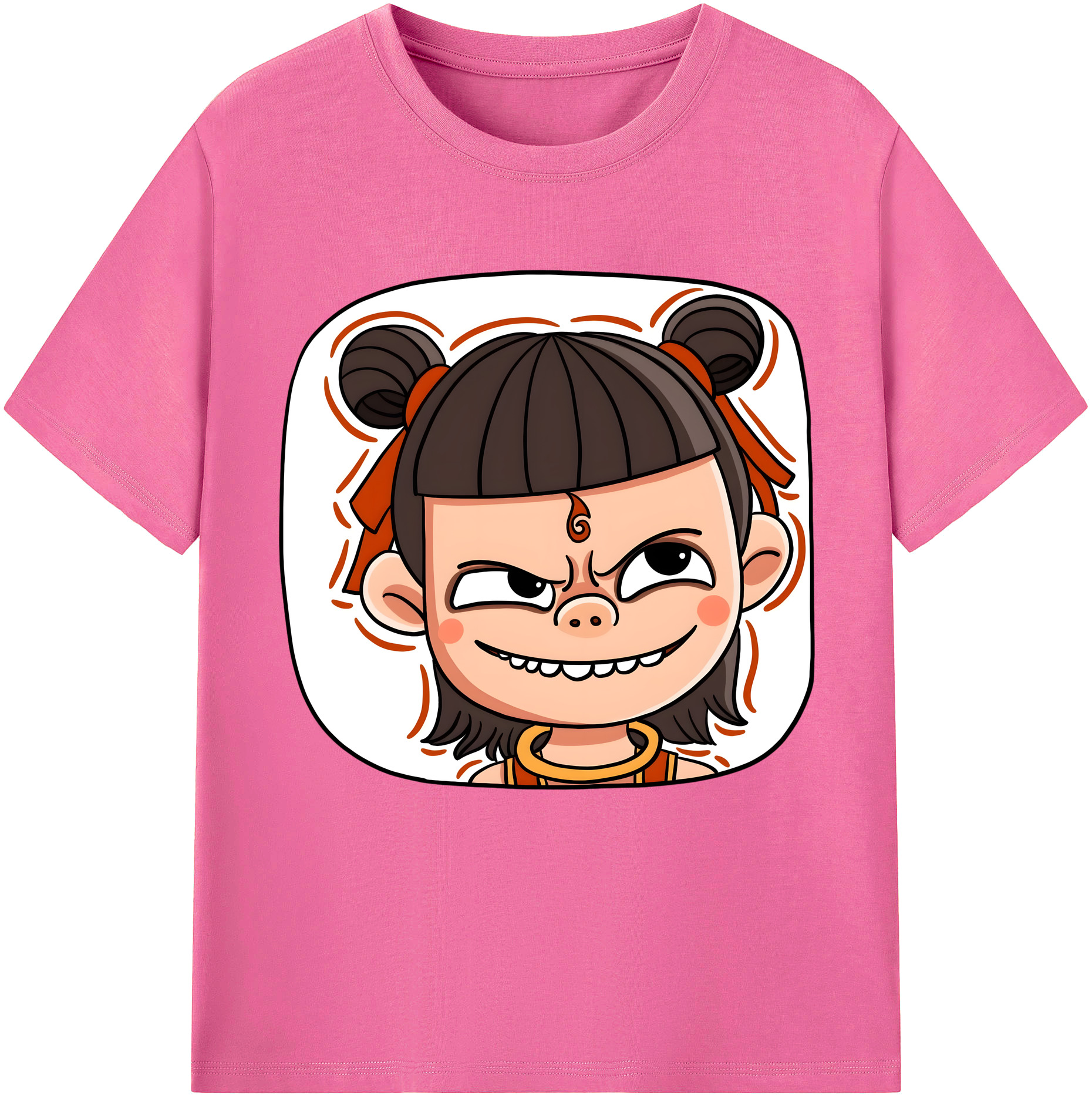 （画像用） Ne Zha 2 ナタ 魔童の大暴れ レディースカジュアルプリントTシャツ（綿100％）